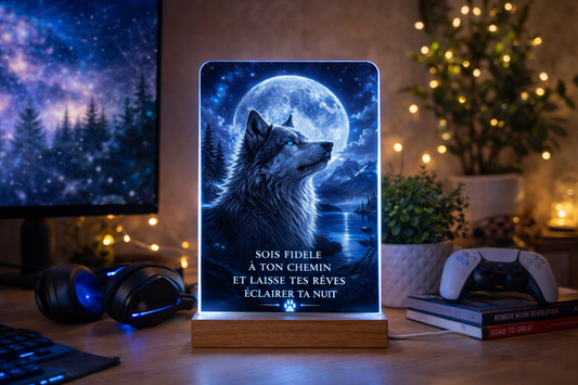 Lampe LED – Loup Mystique