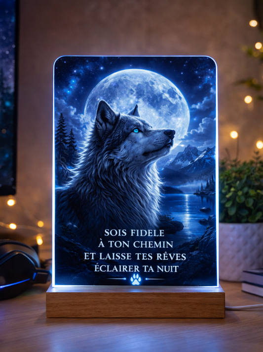 Lampe LED – Loup Mystique