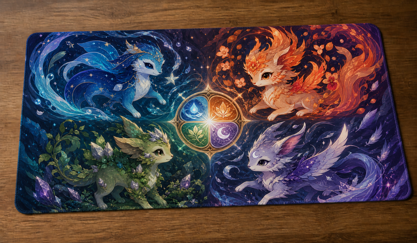 Playmat Gardiens des quatre éléments – 24 × 14 po