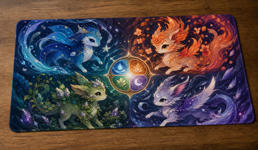 Playmat Gardiens des quatre éléments – 24 × 14 po