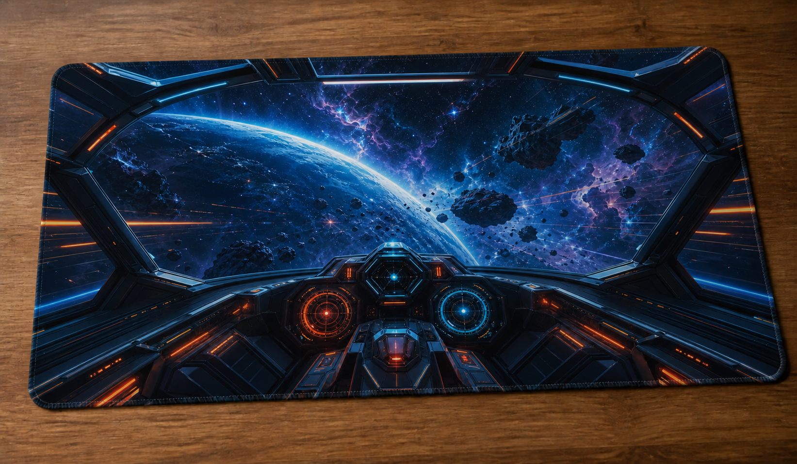 Playmat Cockpit Frontière cosmique de science-fiction 24 × 14 po