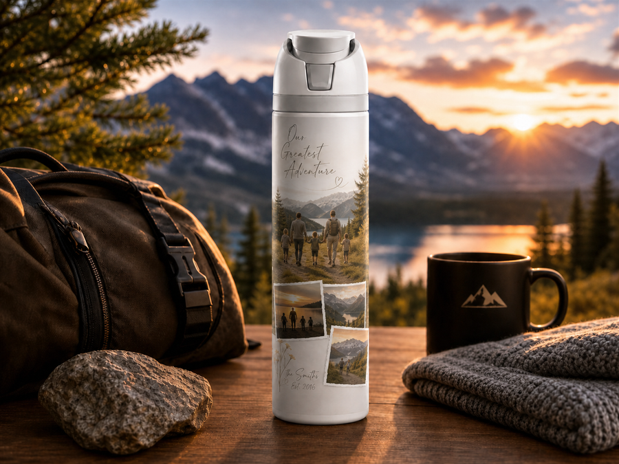 Gourde isotherme de type Owala 24 oz personnalisée