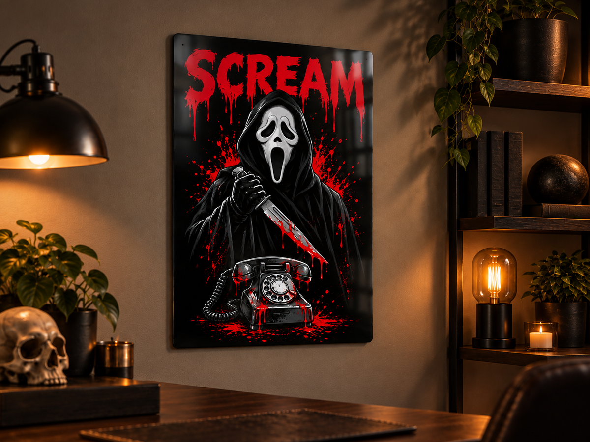 Affiche métal SCREAM – Horreur