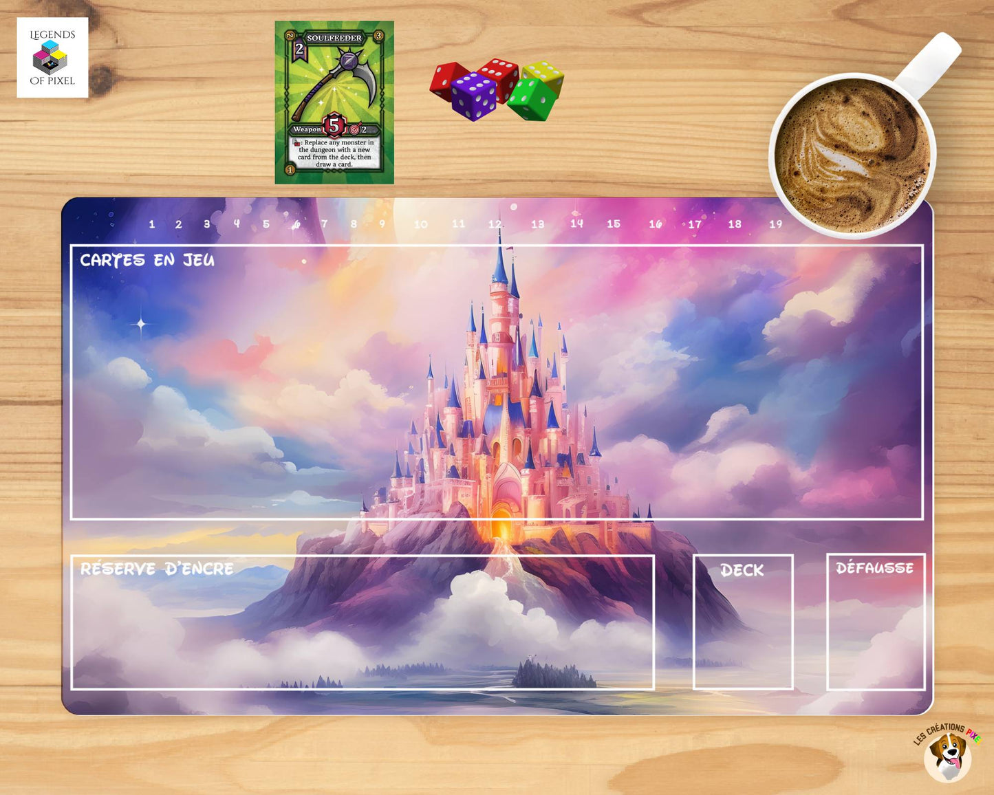 Playmat - Tapis de jeu pour cartes Lorcana - Chateau féérique