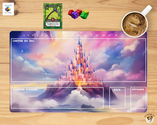 Playmat - Tapis de jeu pour cartes Lorcana - Chateau féérique