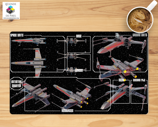 Playmat - Tapis de jeu pour cartes Star Wars Unlimited - Vaisseau Starfighter - version anglaise