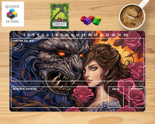Tapis de jeu pour cartes Lorcana - Créature maléfique - version française