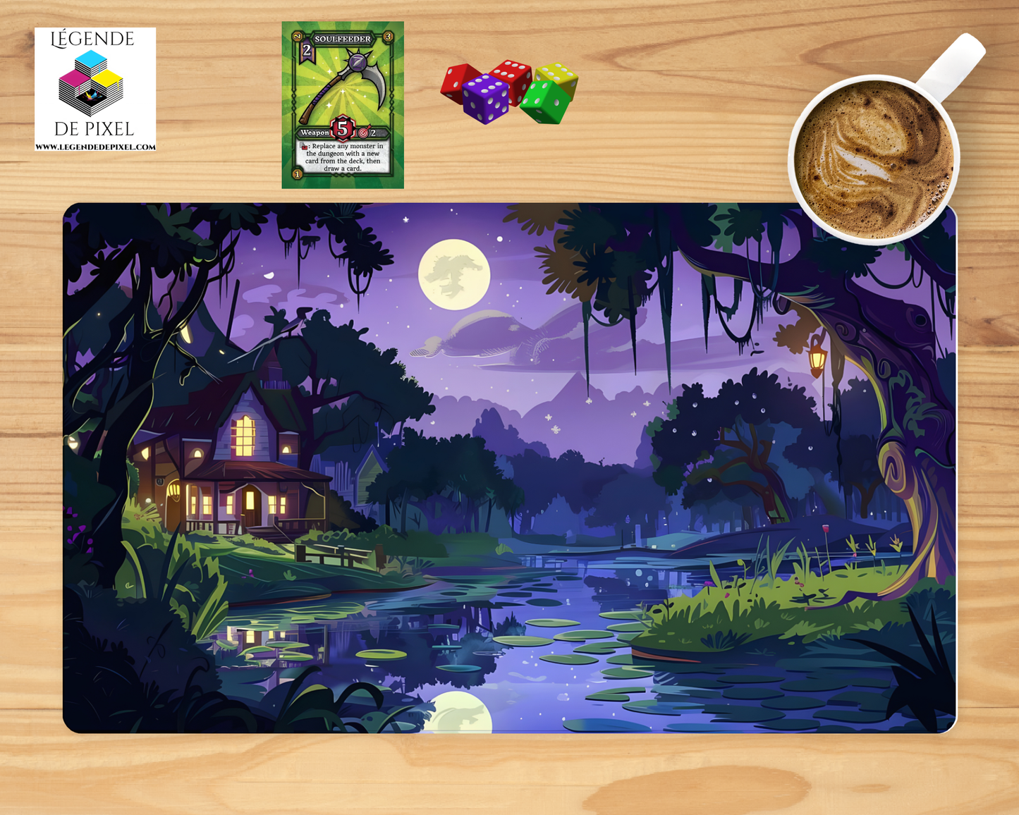 Playmat - Tapis de jeu pour cartes Lorcana - Le Marécage