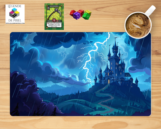 Playmat - Tapis de jeu pour cartes Lorcana - Château étrange