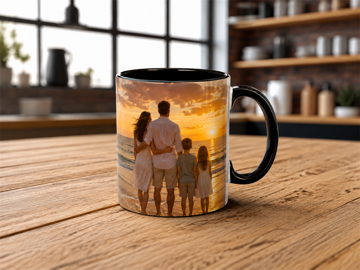 11 oz Personalized Mug – Black Handle