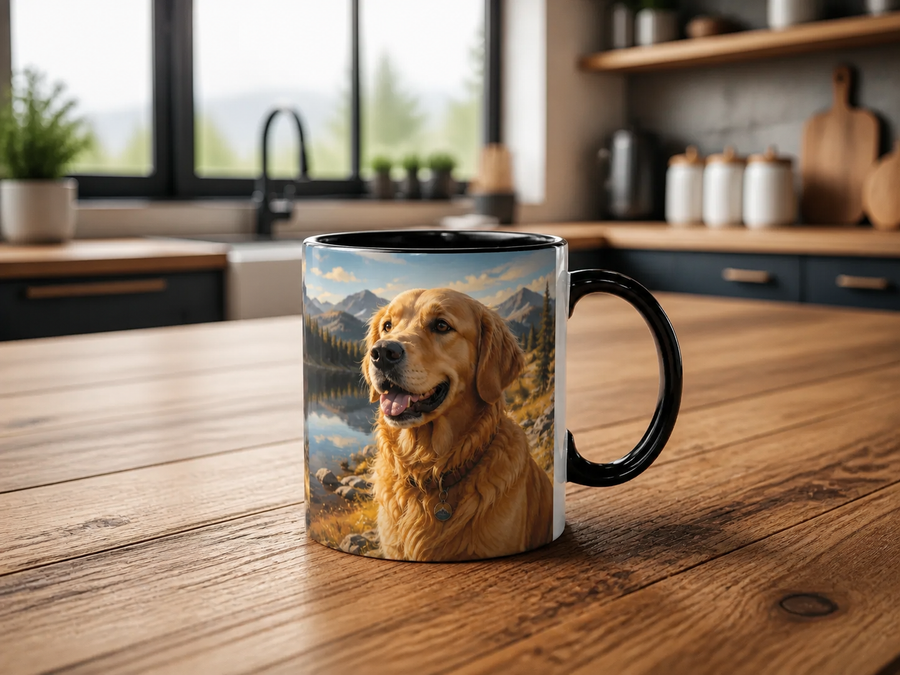 Tasse personnalisée 11 oz – Anse noire