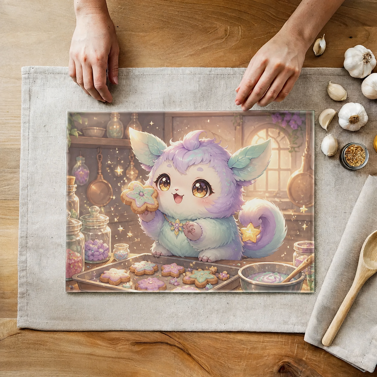 Planche à découper en verre personnalisée – Photo ou design