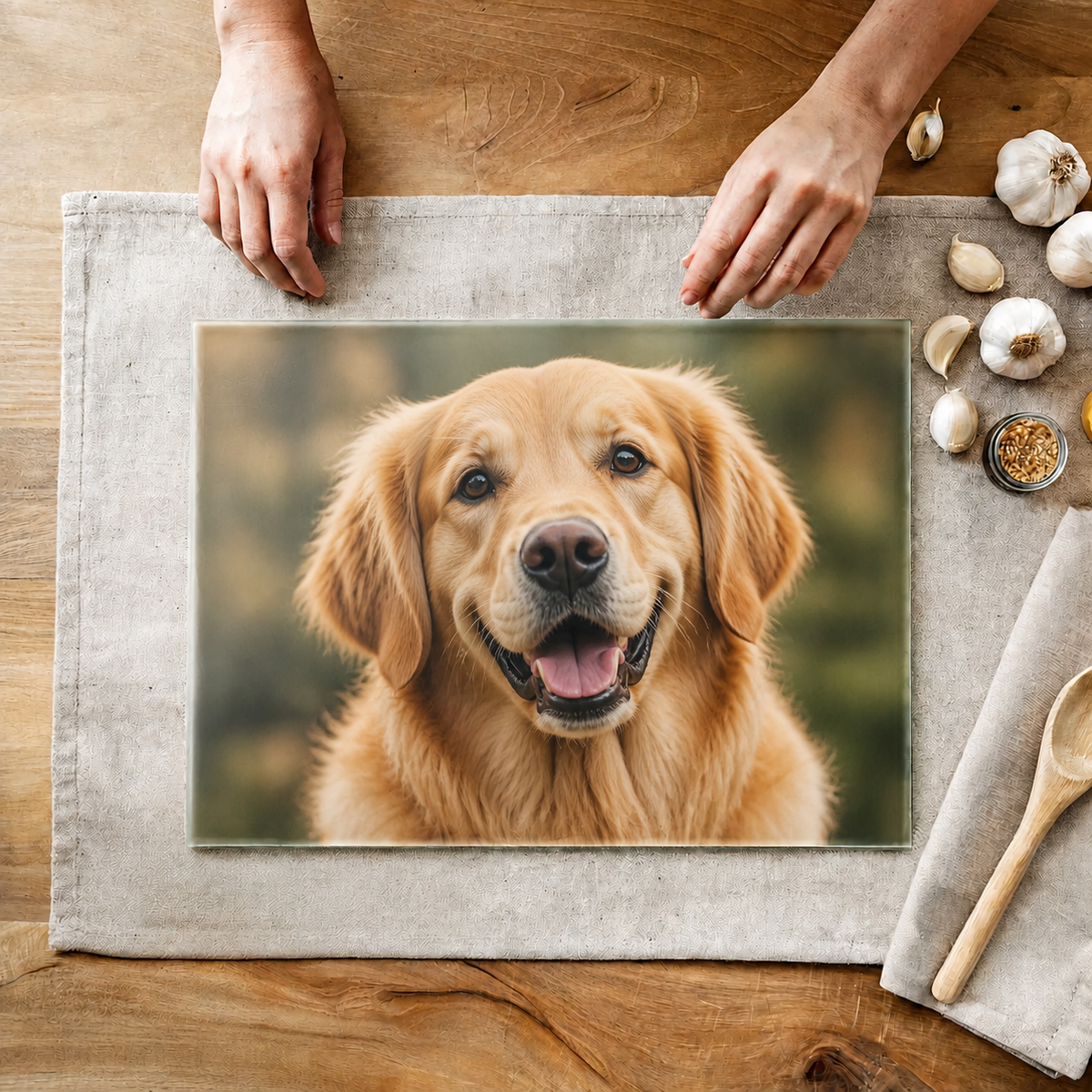 Planche à découper en verre personnalisée – Photo ou design