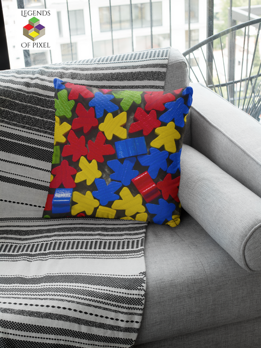 Housse de coussin Le monde des Meeples