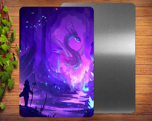 Affiche en métal Dragon Enchanteur