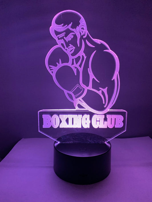Lampe 3D DEL Club de Boxe (Boxing club)