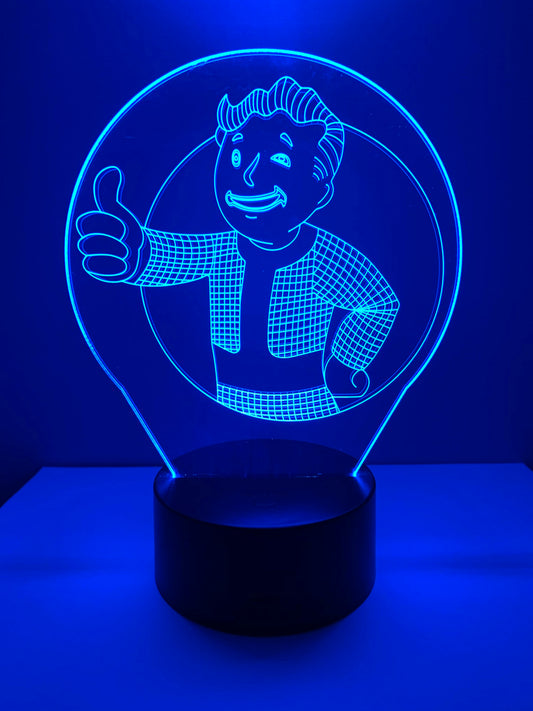 Lampe 3D DEL Fallout Vault Boy