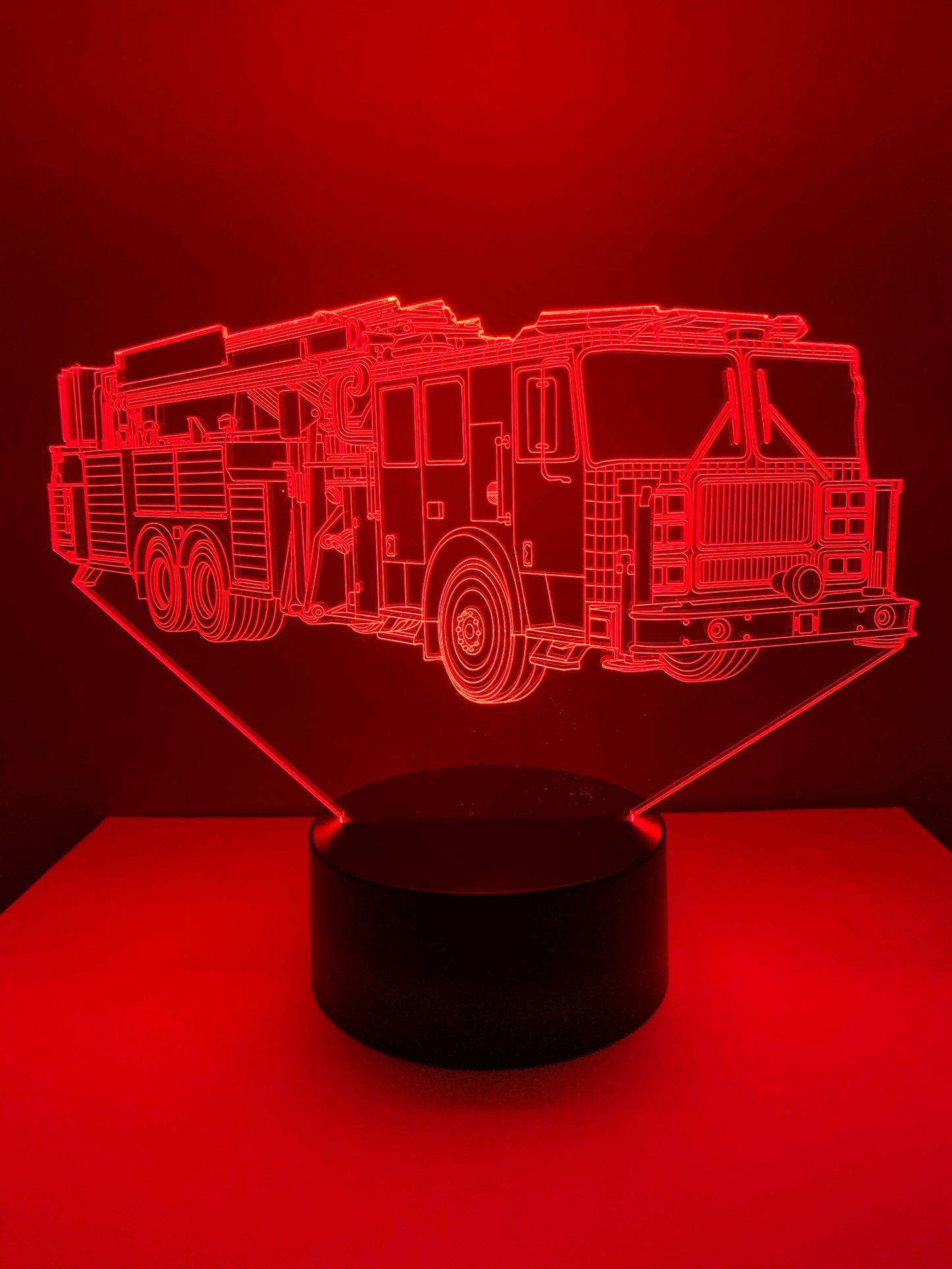 Lampe 3D DEL Camion de pompier