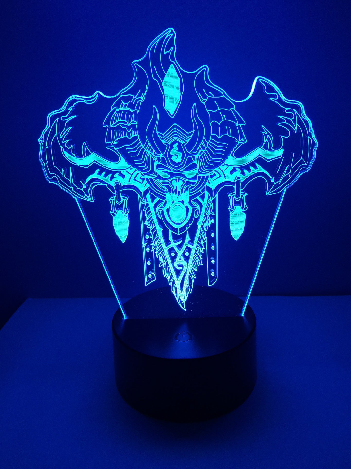 Lampe 3D DEL Warcraft Symbole Chasseur des démons