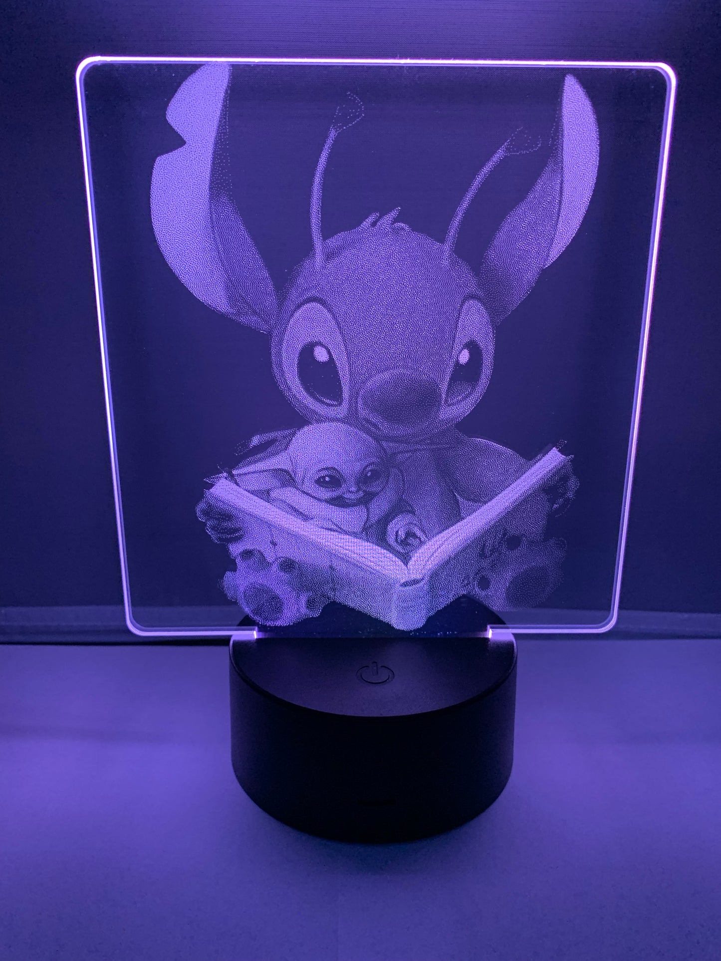 Lampe DEL Photo Réaliste Stitch et Grogu (Bébé Yoda)