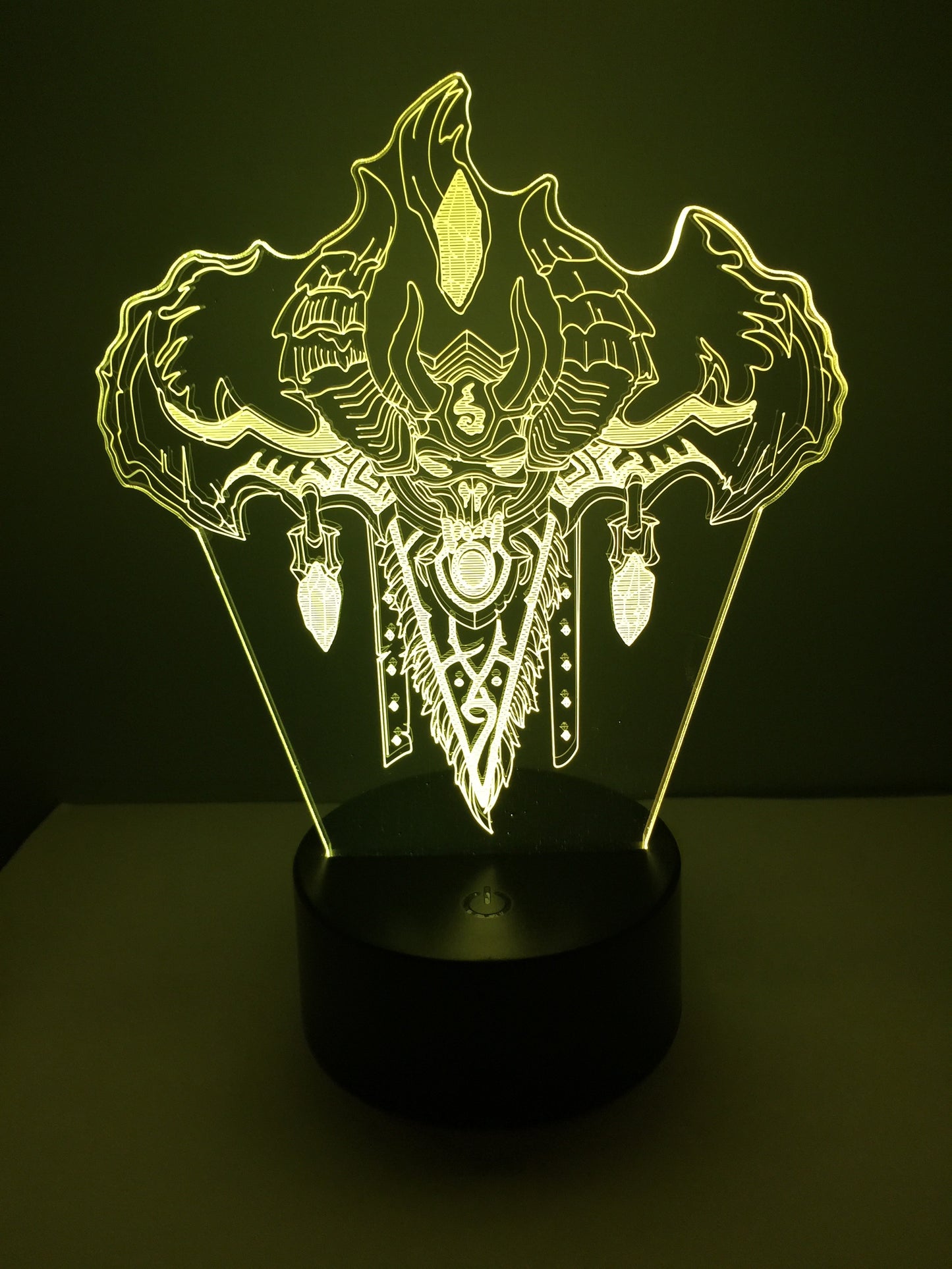 Lampe 3D DEL Warcraft Symbole Chasseur des démons