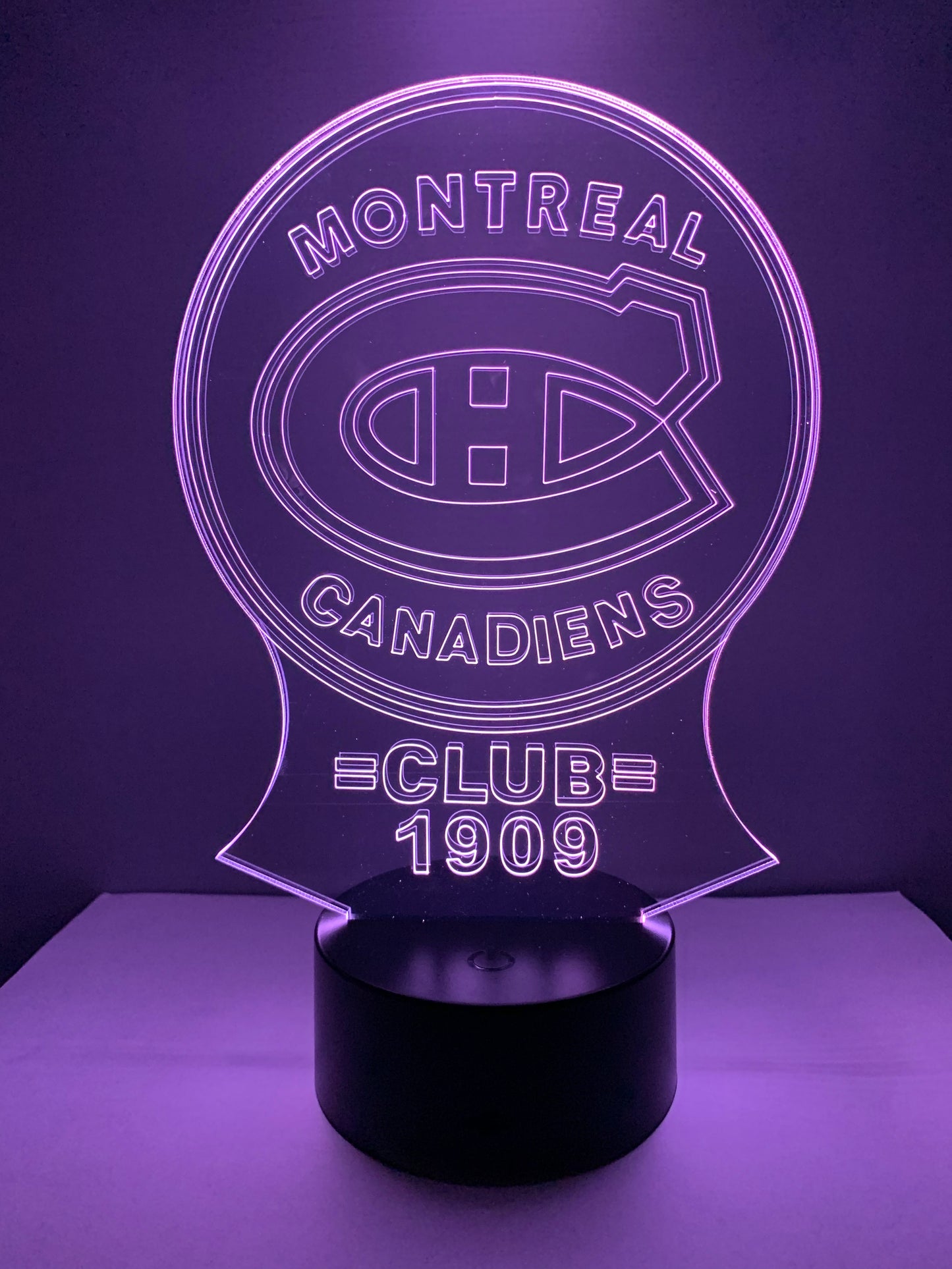 Lampe 3D DEL Hockey Les Canadiens de Montréal