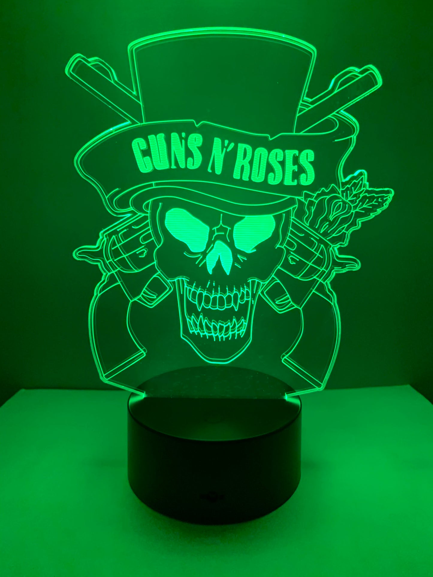 Lampe 3D DEL Guns N' Roses (Tête de mort)
