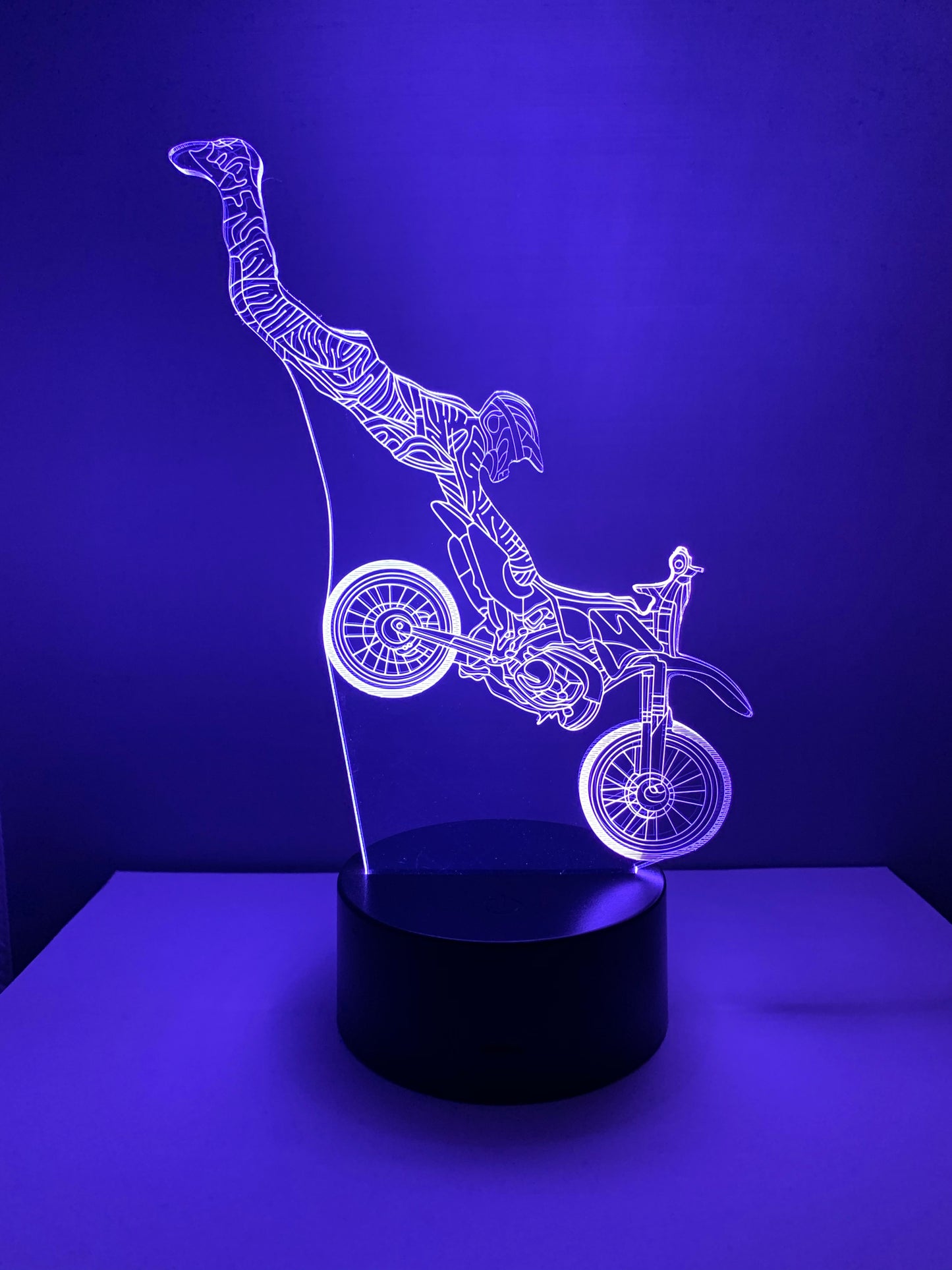 Lampe 3D DEL Saut en Motocross (Moto)