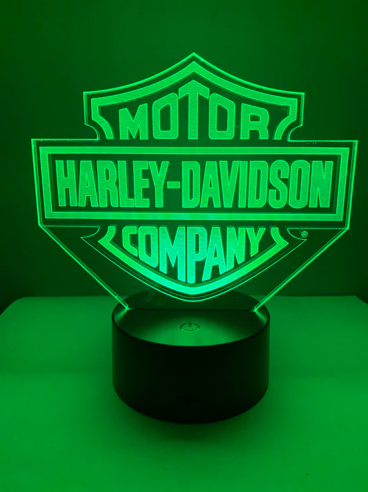 Lampe 3D DEL Logo Harley Davidson Motor (Moto)