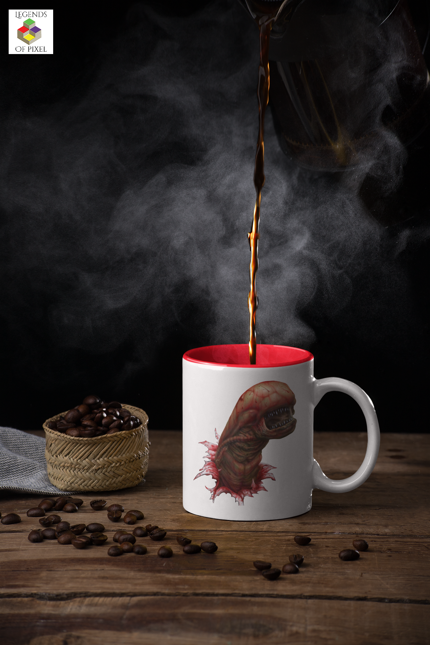 Autocollant pour tasse Alien Chestburster