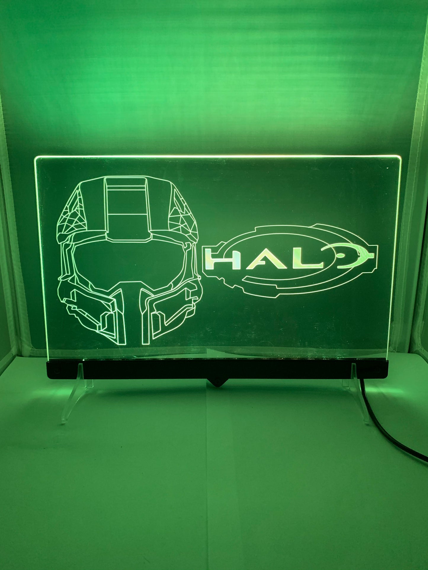 Enseigne DEL Halo Master Chief Xbox avec support