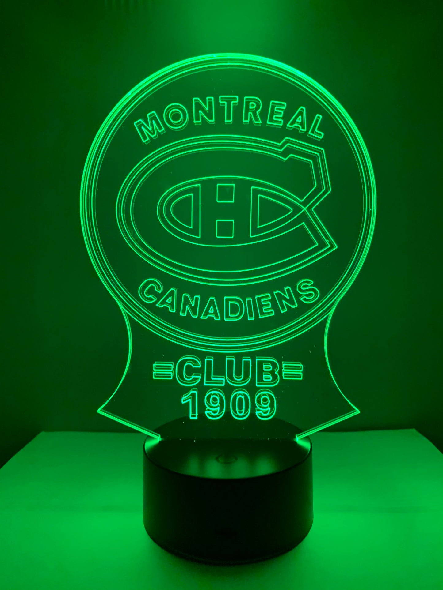 Lampe 3D DEL Hockey Les Canadiens de Montréal