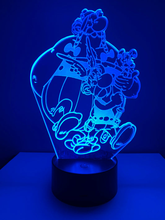 Lampe 3D DEL Asterix et Obelix