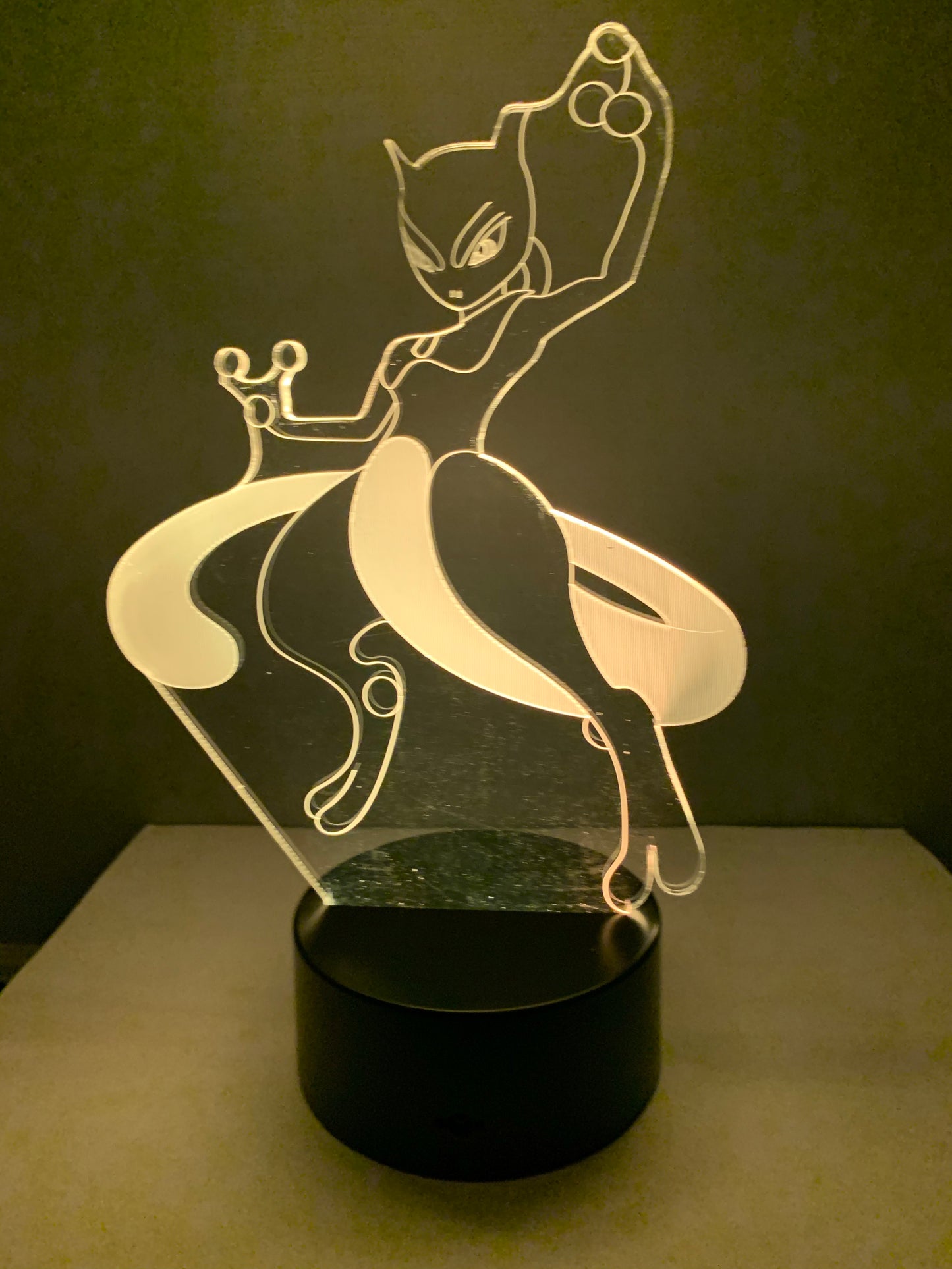 Lampe 3D DEL Pokemon Mewtwo