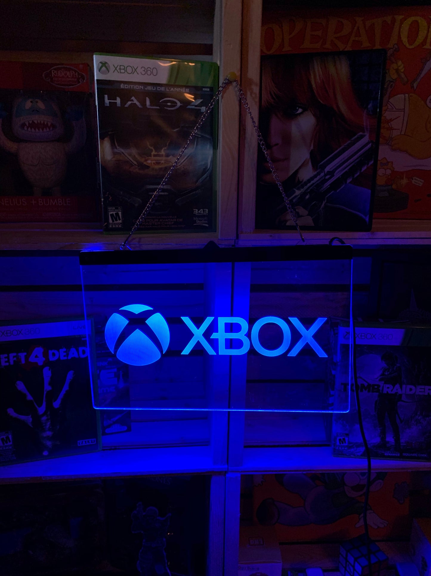 Enseigne DEL Xbox avec chaîne (Version sans télécommande - Rabais de 5$ )