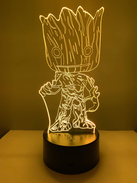 Lampe 3D DEL Baby Groot - Les Gardiens de la galaxie