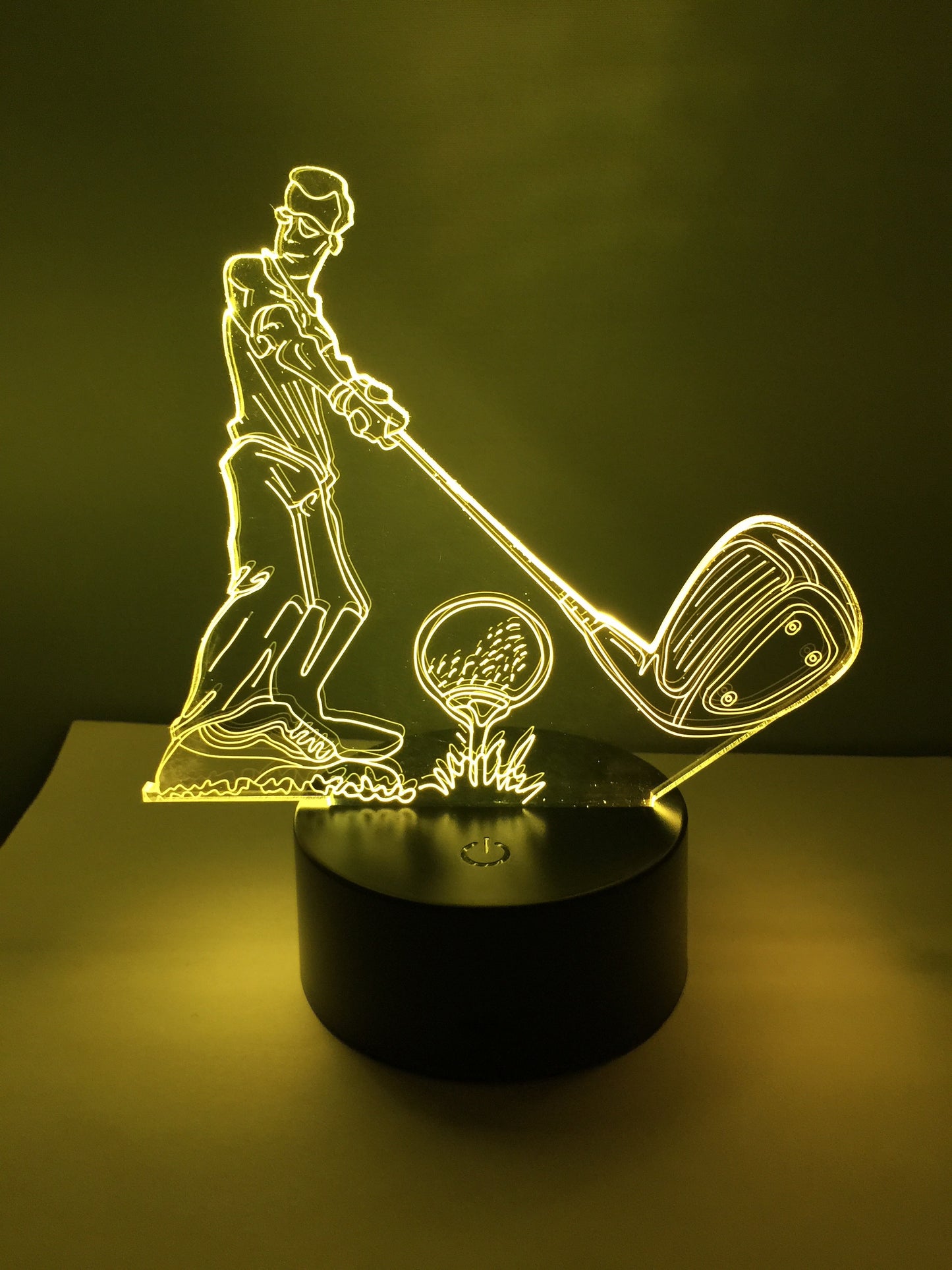 Lampe 3D DEL Joueur de Golf Comique