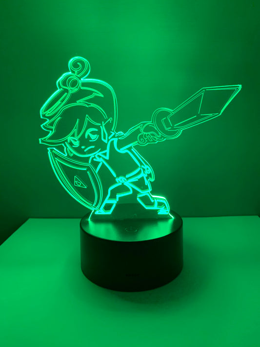 Lampe 3D DEL Link Toon Zelda The Minish Cap