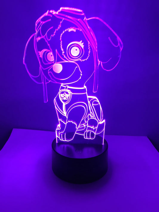 Lampe 3D DEL Skye Pat Patrouille
