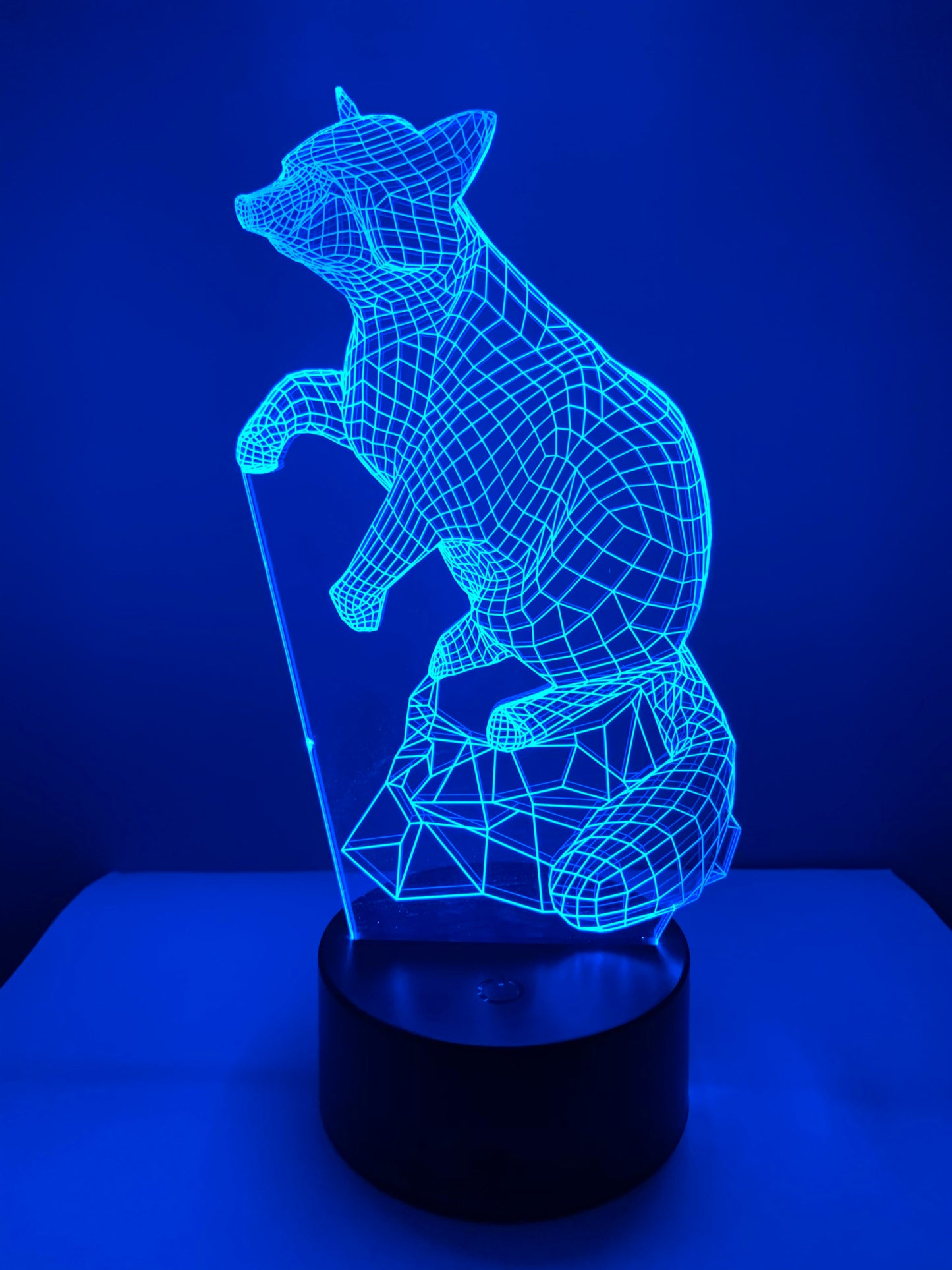 Lampe 3D DEL Raton Laveur