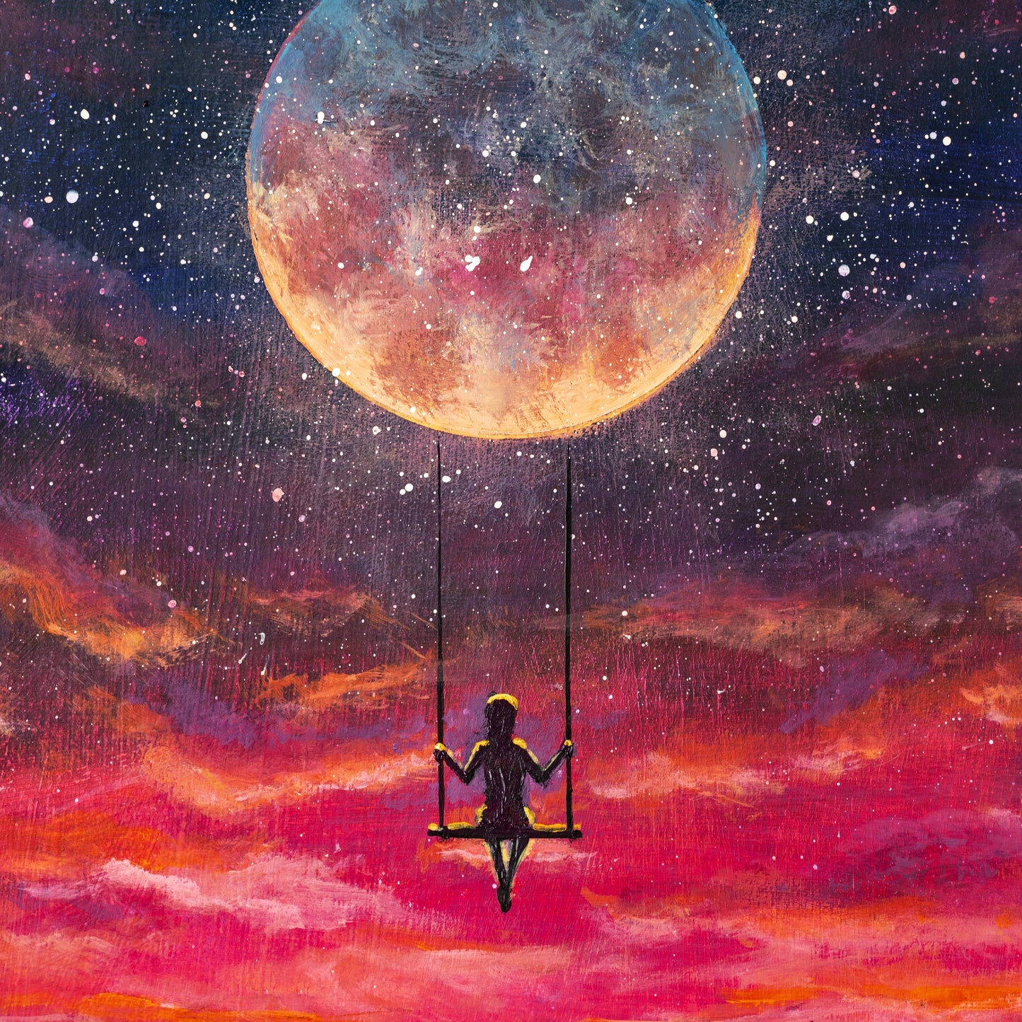 Housse de coussin Peinture Accroche-toi à l’univers