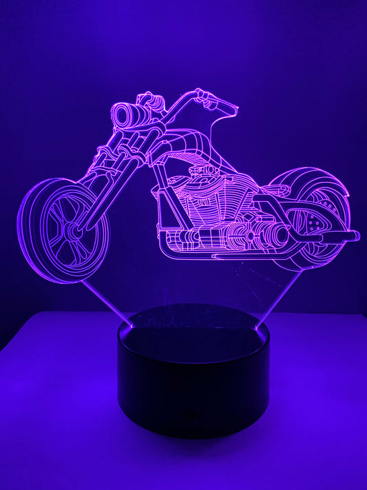 Lampe 3D DEL Moto Harley