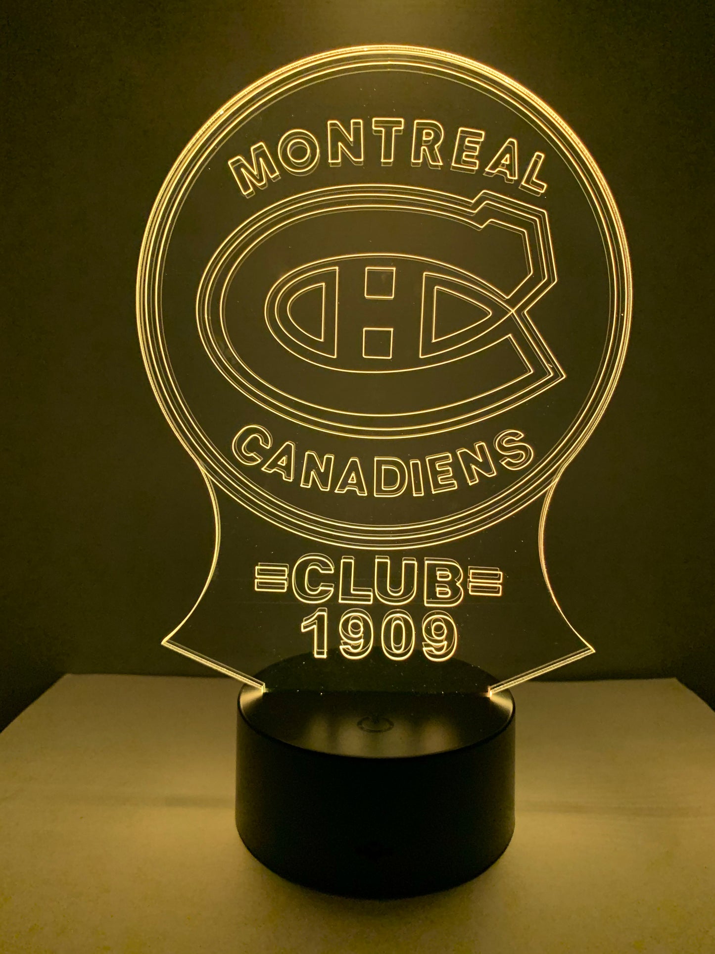 Lampe 3D DEL Hockey Les Canadiens de Montréal