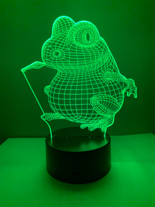 Lampe 3D DEL Grenouille