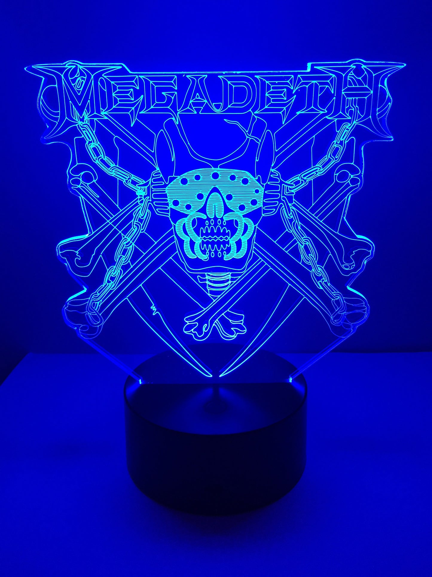 Lampe 3D DEL Megadeath (Tête de mort)
