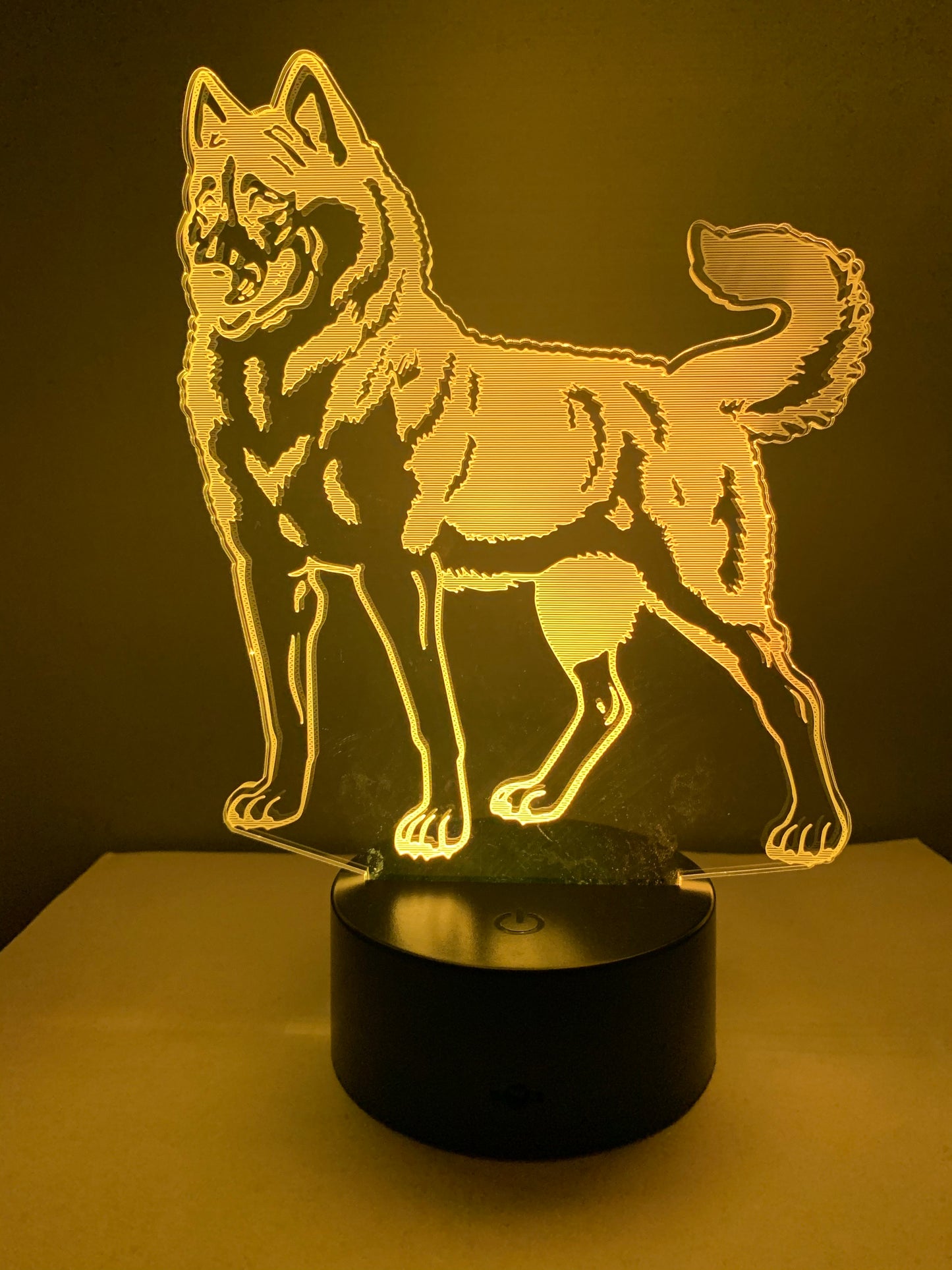 Lampe 3D DEL Chien Husky