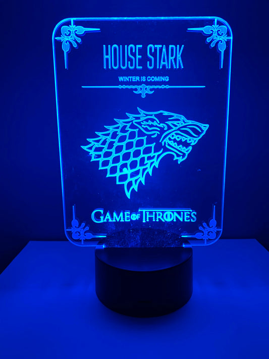 Lampe 3D DEL Game of thrones House Stark
