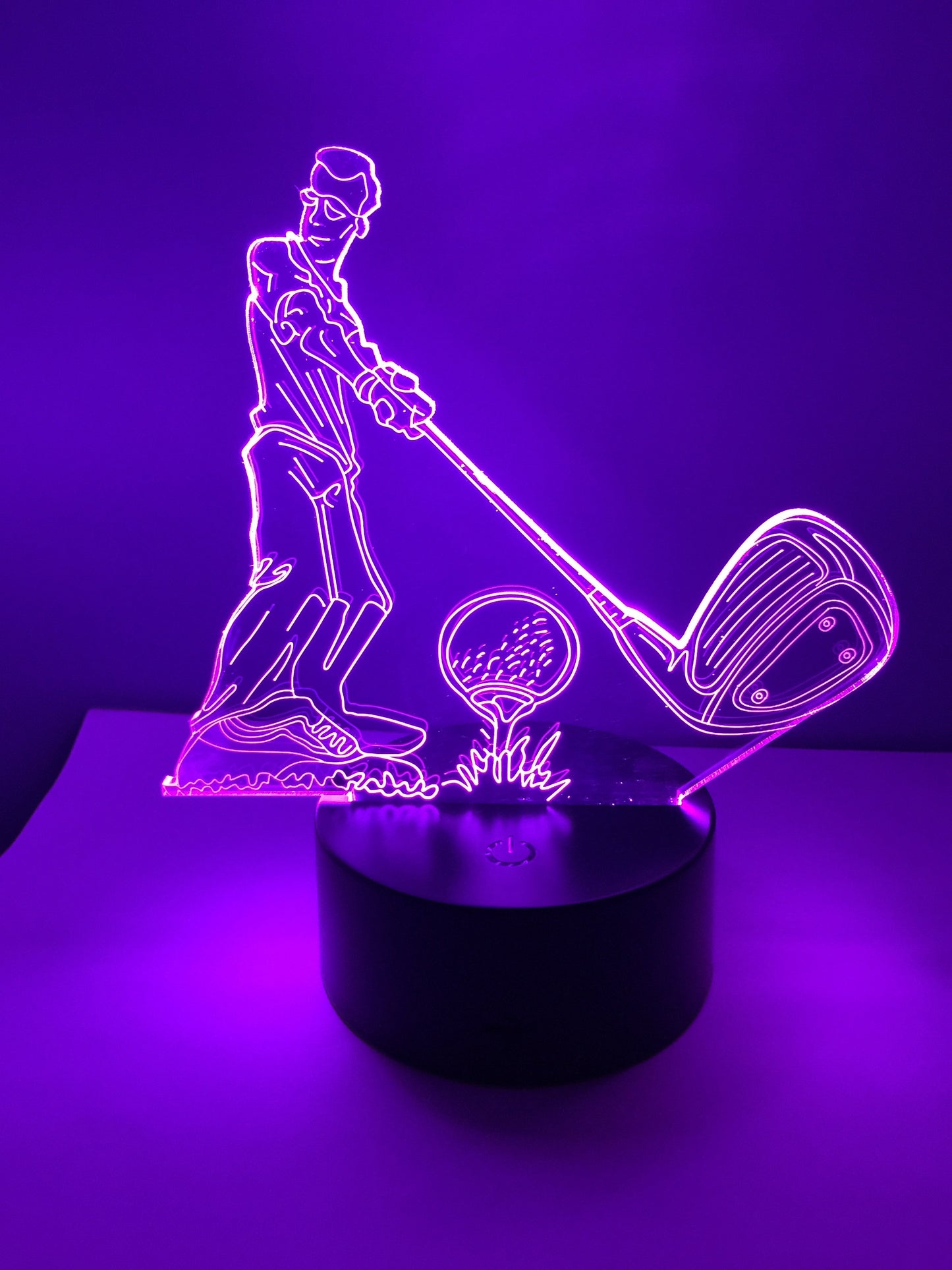Lampe 3D DEL Joueur de Golf Comique