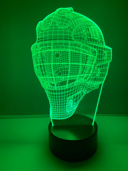 Lampe 3D DEL Hockey Casque de Gardien de but