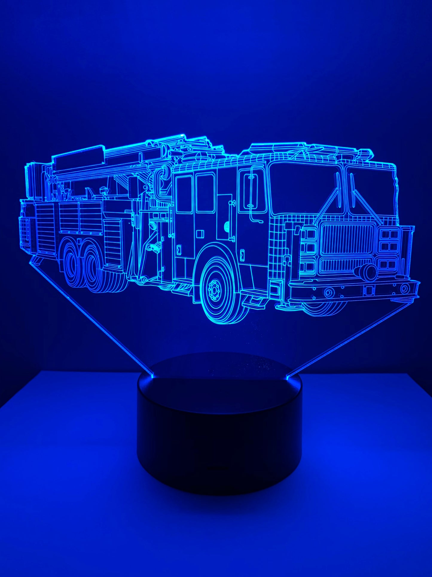 Lampe 3D DEL Camion de pompier